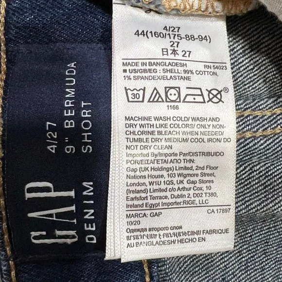 NWT GAP Women's Denim Bermuda Shorts 4/27 Medium Wash #679887 - Picture 4 of 4